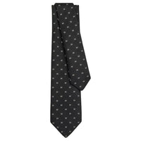 HERMES Mulberry Silk Ties Men's Black