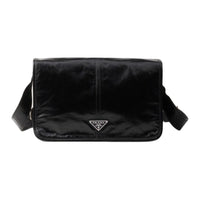 PRADA Leather Crossbody Bag, Shoulder Bag Regular Men's Black