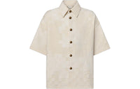 LOUIS VUITTON Damier Short-Sleeved Denim Shirt