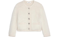 CELINE Cardigan Jacket In Brushed Mohair
