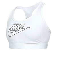 (WMNS) حمالة صدر رياضية متوسطة الدعم من Nike Swoosh باللون الأبيض FB4081-100