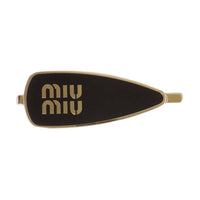 MIU MIU Engraved logo Enamel Hair Clip