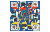 HERMES Silk Scarves Women's Blue