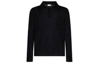 SAINT LAURENT Cassandre Long-Sleeved Polo Shirt