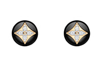 LOUIS VUITTON Stud Earrings Women's Black