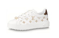 LOUIS VUITTON Time Out Sneakers 'White With Gold Monogram' Women's