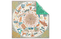 HERMES Silk Scarves Women's Beige/Green
