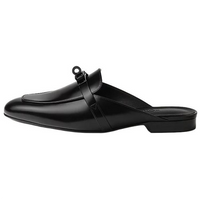 HERMES Oz Closed Toe Slippers Women's Black