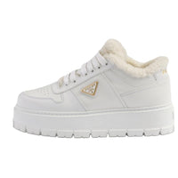 PRADA Low Top Skateboard Shoes Women's White