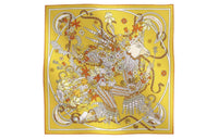 HERMES Silk Scarves Unisex Yellow