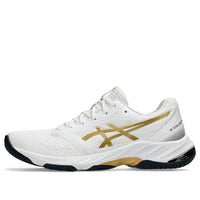 حذاء ASICS Netburner Ballistic FF 3 "أبيض ذهبي نقي" 1051A073-104