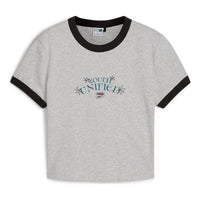(WMNS) PUMA DOWNTOWN Graphic Baby T-shirt 'Grey' 626654-04