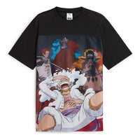 تيشيرت بطبعة كاملة من PUMA x ONE PIECE باللون الأسود 624673-01