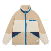 Li-Ning BadFive Graphic Color Block Polar Fleece Jacket 'Khaki Blue' AFDSA71-1