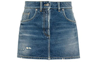 PRADA Denim Short Skirts Women's Blue