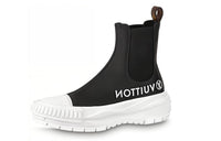 LOUIS VUITTON Squad Platform Shoes Women's Black White