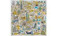 HERMES Silk Scarves Unisex Yellow