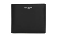 SAINT LAURENT Smooth Leather Wallet Men's Black