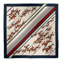 HERMES Mulberry Silk Silk Scarves Women's Marine Blue