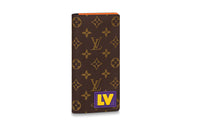 LOUIS VUITTON Hinge Brazza Wallet Monogram Brown