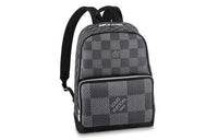 LOUIS VUITTON CAMPUS Coated Canvas Backpack Men's Gray