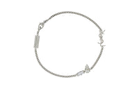 SAINT LAURENT Cassandre Charm Logo Plaque Bracelet