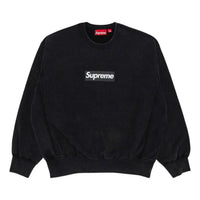 Supreme Washed Box Logo Crewneck 'Black' SS25SW2-BLACK