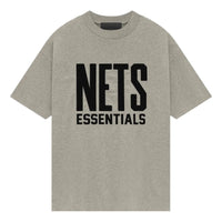 Fear of God Essentials x NBA Brooklyn Nets T-shirt 'Grey Black' 125AL244105F