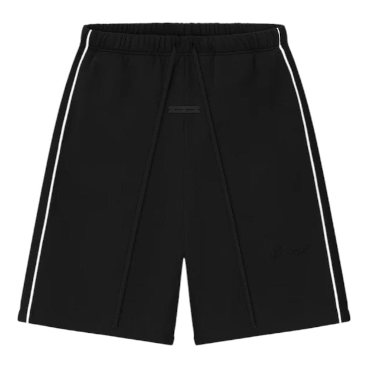 Fear of God Essentials Relaxed Fleece Sweatshort With Piping 'Jet Black Cloud White' 160SP254550F