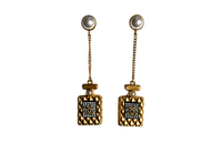CHANEL Earrings Unisex Gold