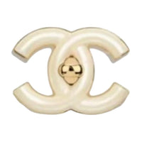 CHANEL Metal Brooches Women's White