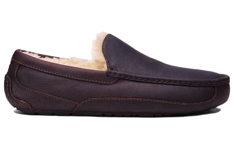 حذاء رياضي كاجوال UGG Ascot من جلد البقر المبطن بالصوف، مناسب للارتداء في الأماكن المغلقة والمفتوحة، طراز 5379-CTEA