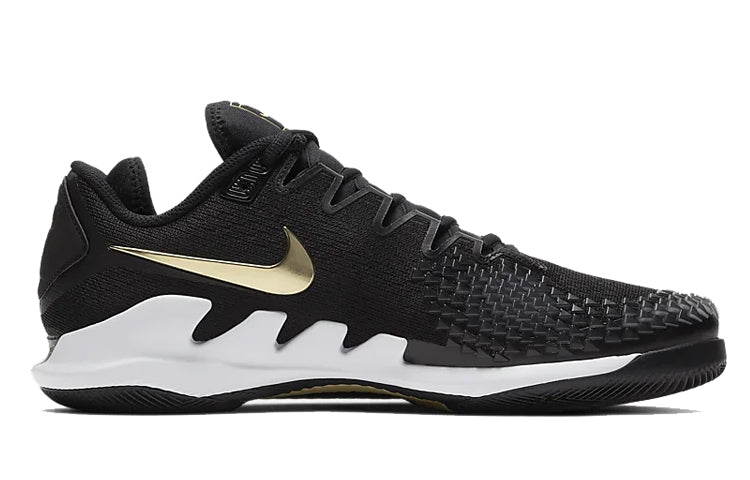 حذاء Nike Air Zoom Vapor X Knit باللون الأسود المعدني الذهبي AR0496-003