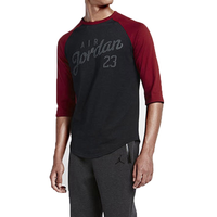 شورت Air Jordan 23 Raglan بأكمام 3/4 "أسود وأحمر" 724504-010