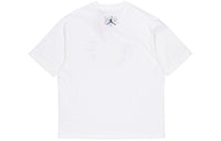 Men's Air Jordan Printing Round Neck Pullover Short Sleeve White T-Shirt DO4089-100