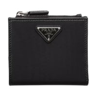 PRADA Recycled Nylon Wallet Small Size Men's Black