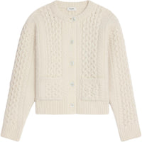 CELINE Triomphe Cardigan In Aran Wool