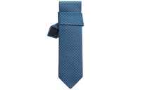 HERMES Mulberry Silk Tie Men's Hurricane Blue/Sky Blue