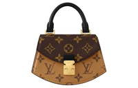 LOUIS VUITTON Coated Canvas Cow Leather Patchwork Fan Bag Handbag Shoulder Bag Crossbody Bag Women's Dark Brown & Brown