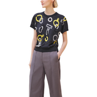 HERMES Sweater Women's Blue Black