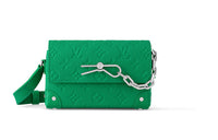 LOUIS VUITTON Steamer Leather Shoulder Bag Crossbody Bag Mini Men's Green