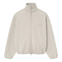 Fear of God Essentials Modern Fleece Track Jacket With Piping 'Heather Stone Cloud White' 202SP256892F
