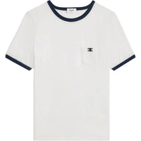 CELINE Logo Embroidered Crewneck T-Shirt