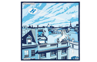 HERMES Silk Scarves Women's Blue