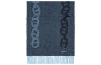 HERMES Knit Scarves Men Ocean Blue/Sky Blue