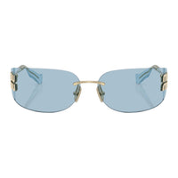 MIU MIU Metal Irregular Shape Sunglasses Women's Gold