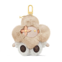 LOUIS VUITTON Vivienne Fox Fur Bag Accessories Women's Light Brown & White