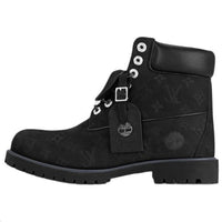 بوت مارتن بطول الكاحل من Timberland x LOUIS VUITTON للجنسين، أسود