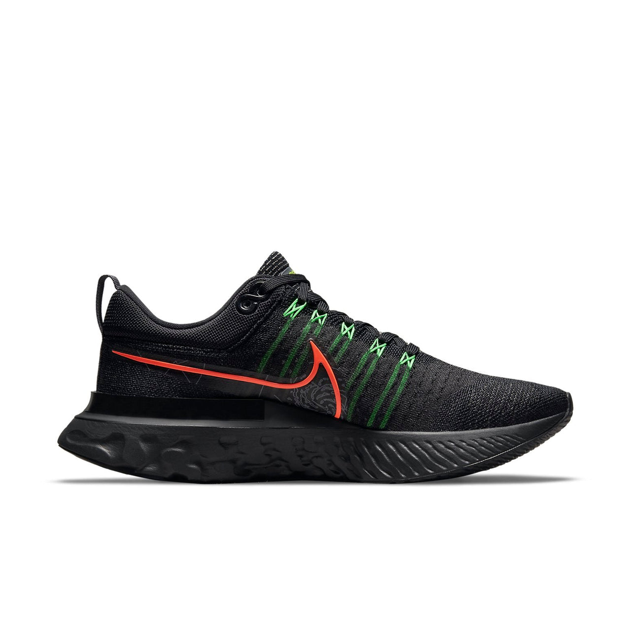 حذاء Nike React Infinity Run Flyknit 2 "أسود برتقالي فاتح" DN5070-001