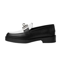 HERMES Hot Loafers 4cm Women's White Black